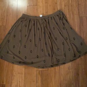 Fun olive green swing skirt